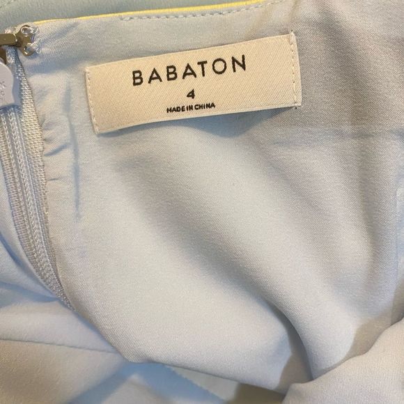 ARITIZIA BABATON 90s Slip Dress Blue Yellow Midi Dress 4 - Picture 9 of 9